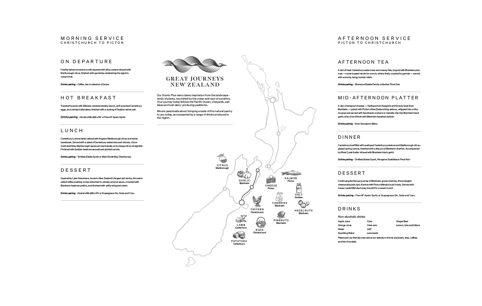 Scenic plus menu