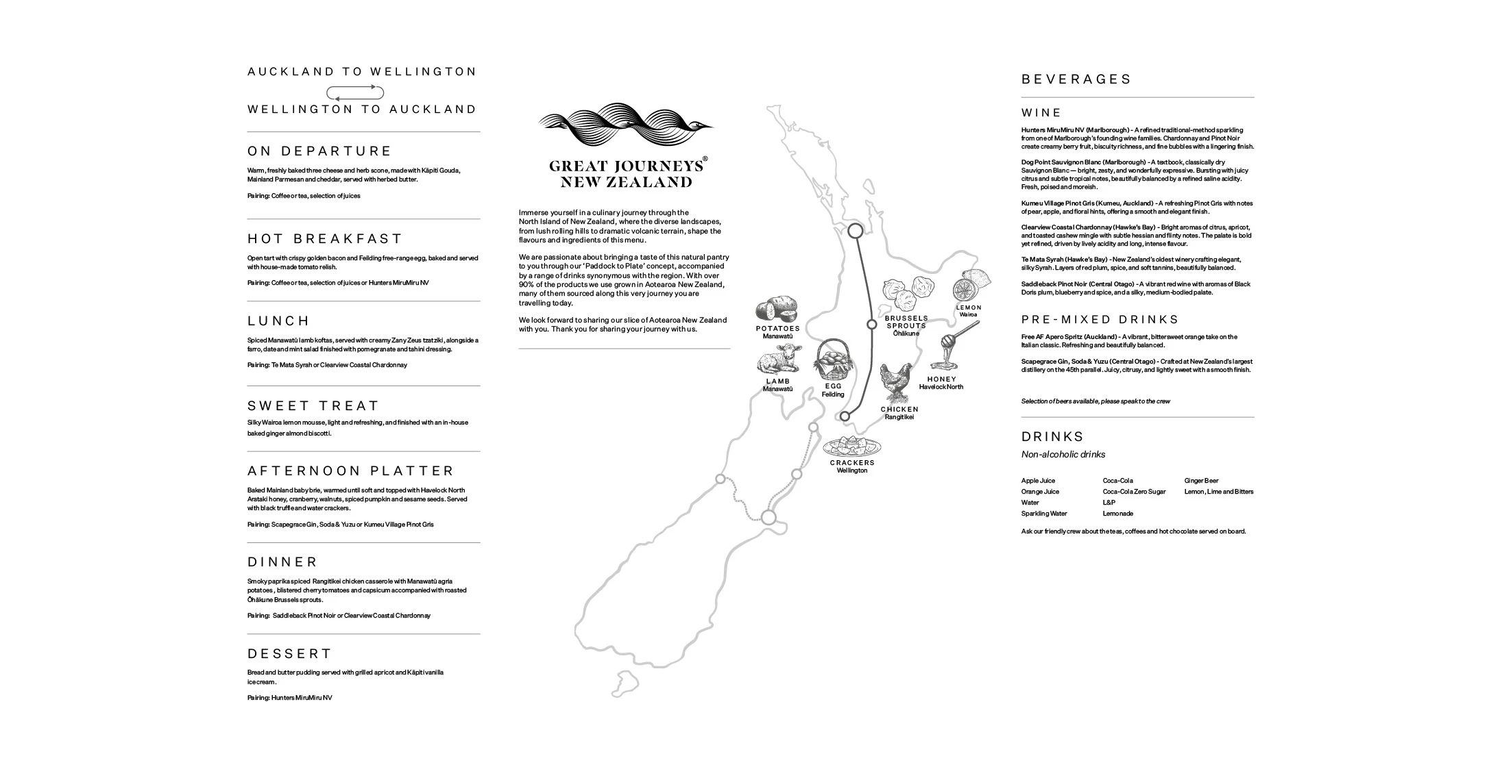 northern explorer scenic plus menu