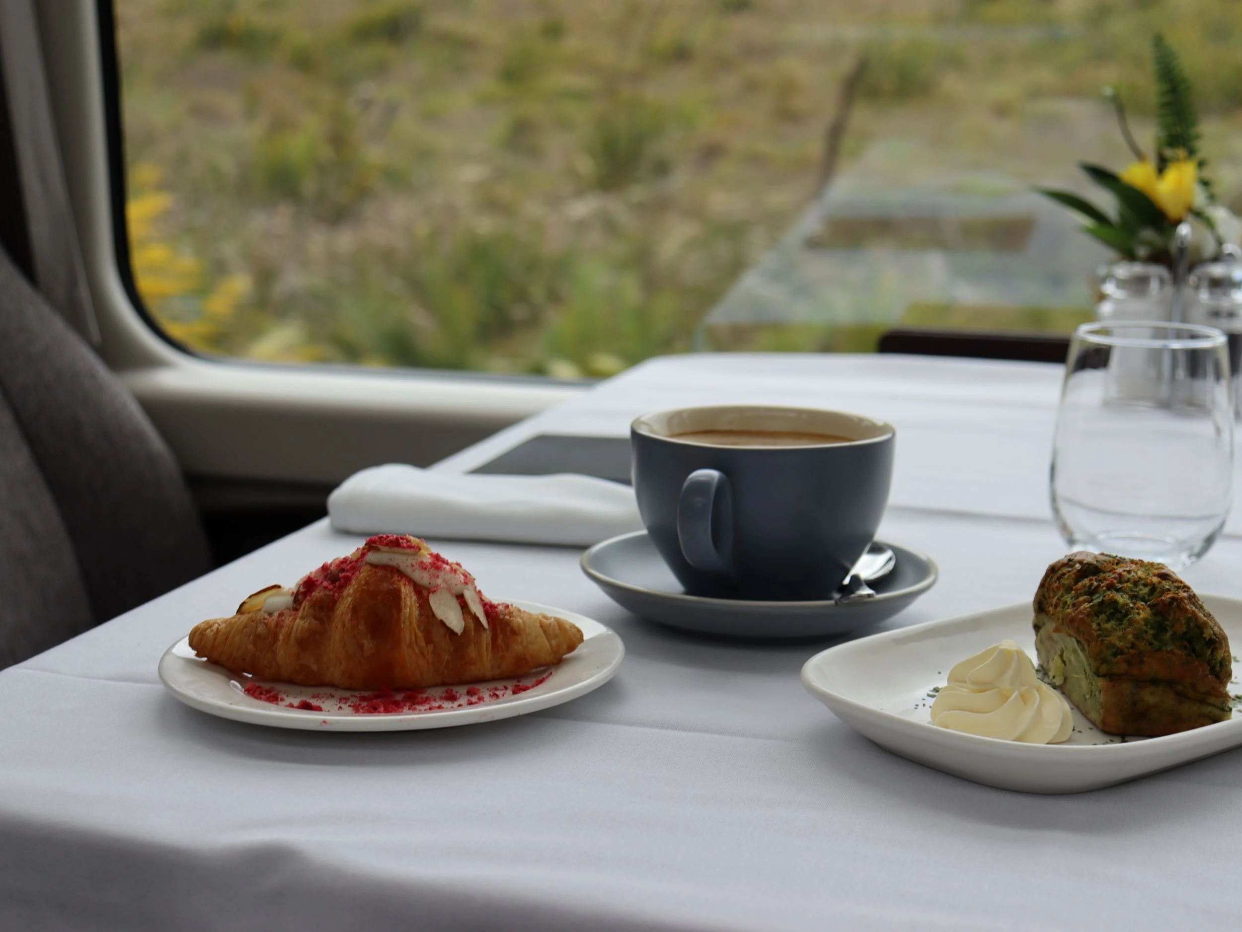 croissant and coffee for breakfast for Scenic Plus