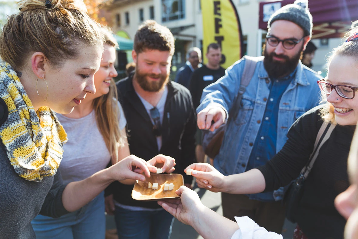 Food Tour Auckland Group Tasting Local Flavours at Market
