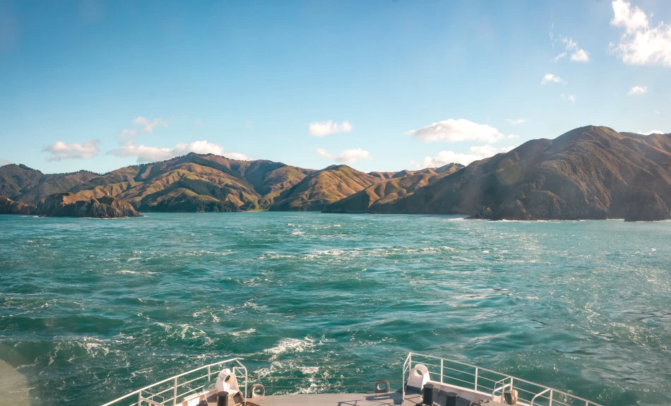 Travelling towards Queen Charlotte Sounds on Kaitaki Interislander 