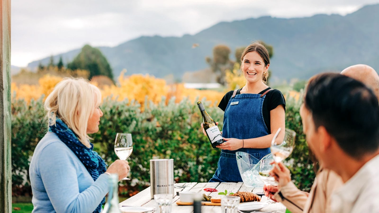 People sampling wine on the Guided wine tour in Marlborough