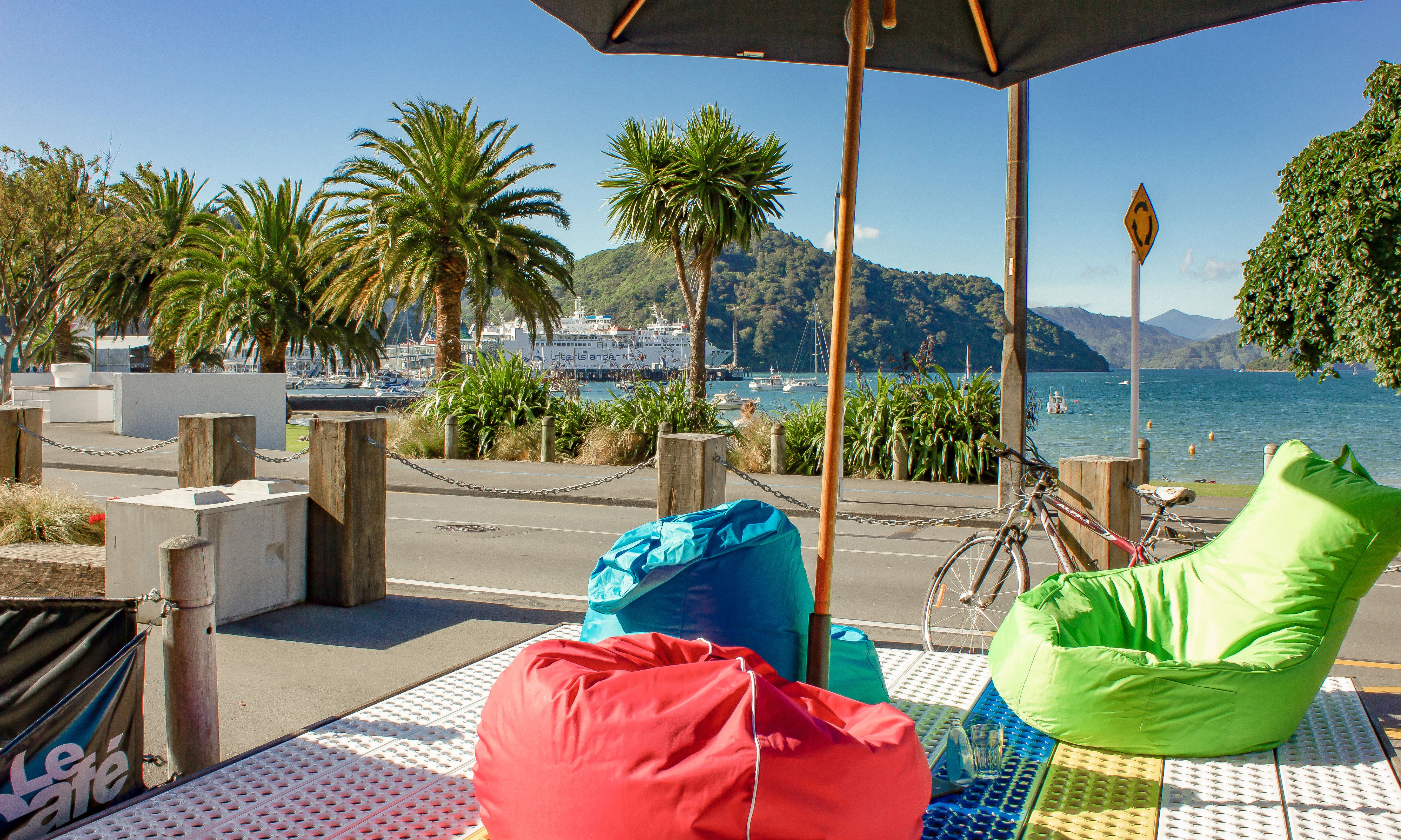 Beanbags on London Quay in Picton