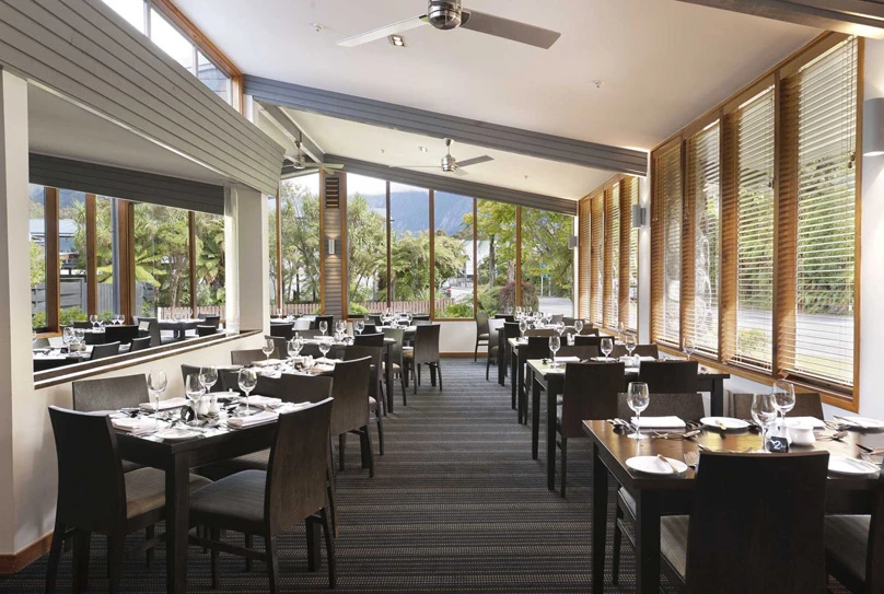 Dining room at the Scenic Hotel Franz Josef
