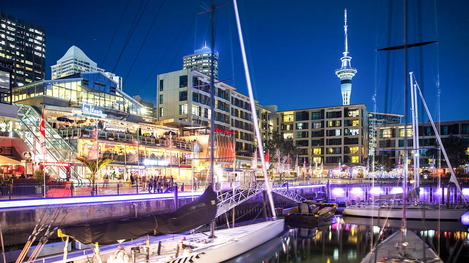 Auckland Viaduct at night