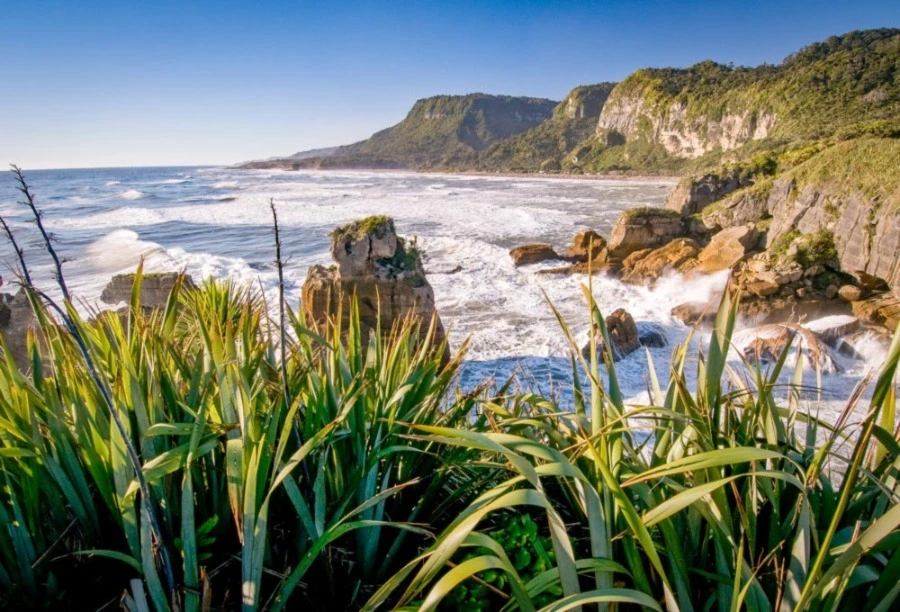 Views on the West Coast with Punaikaki coastline