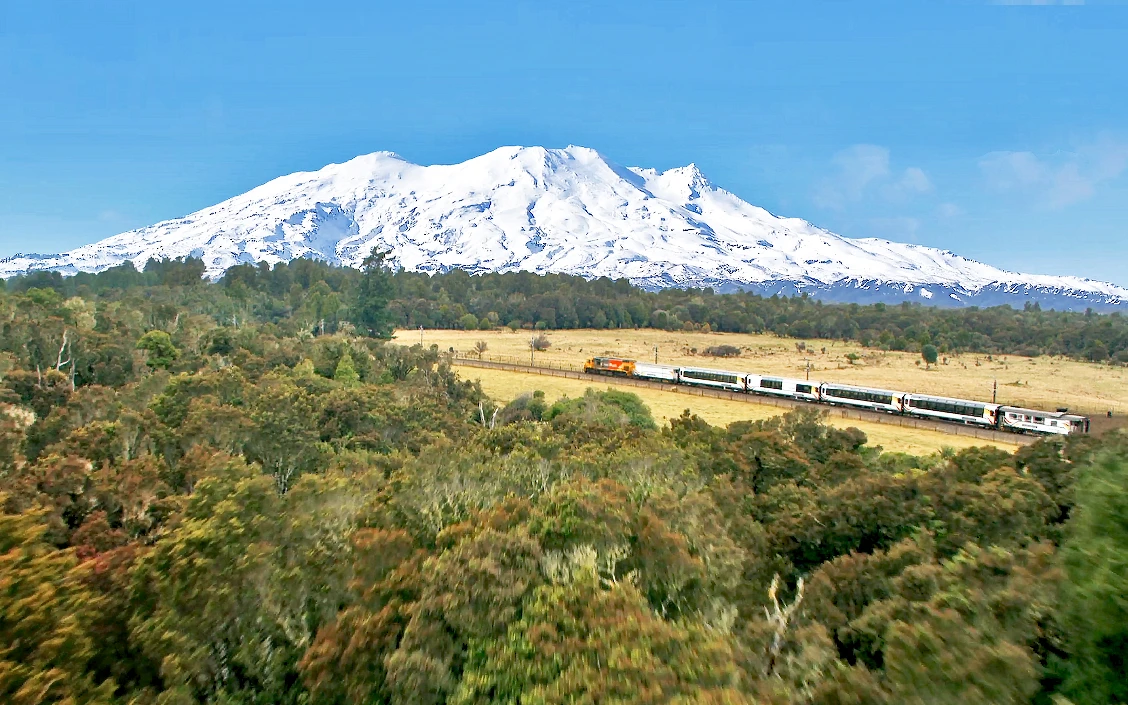 Northern Explorer beneath Ruapehu