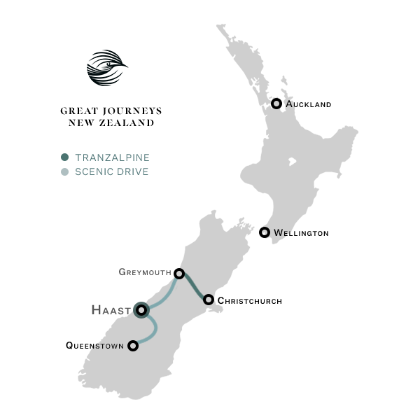 Haast New Zealand Rail Map 600x600