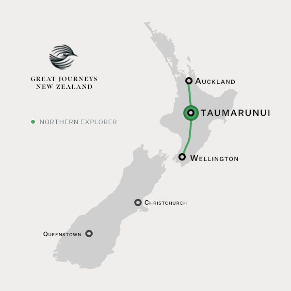 Taumarunui New Zealand Rail Map Sand 600x600