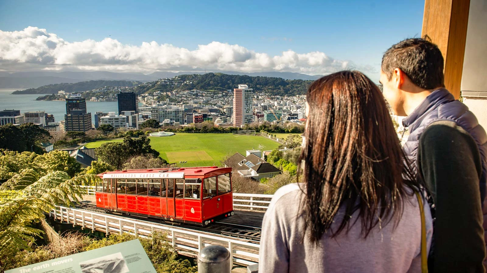 City sights tour cable car through Wellington Botanic Gardens