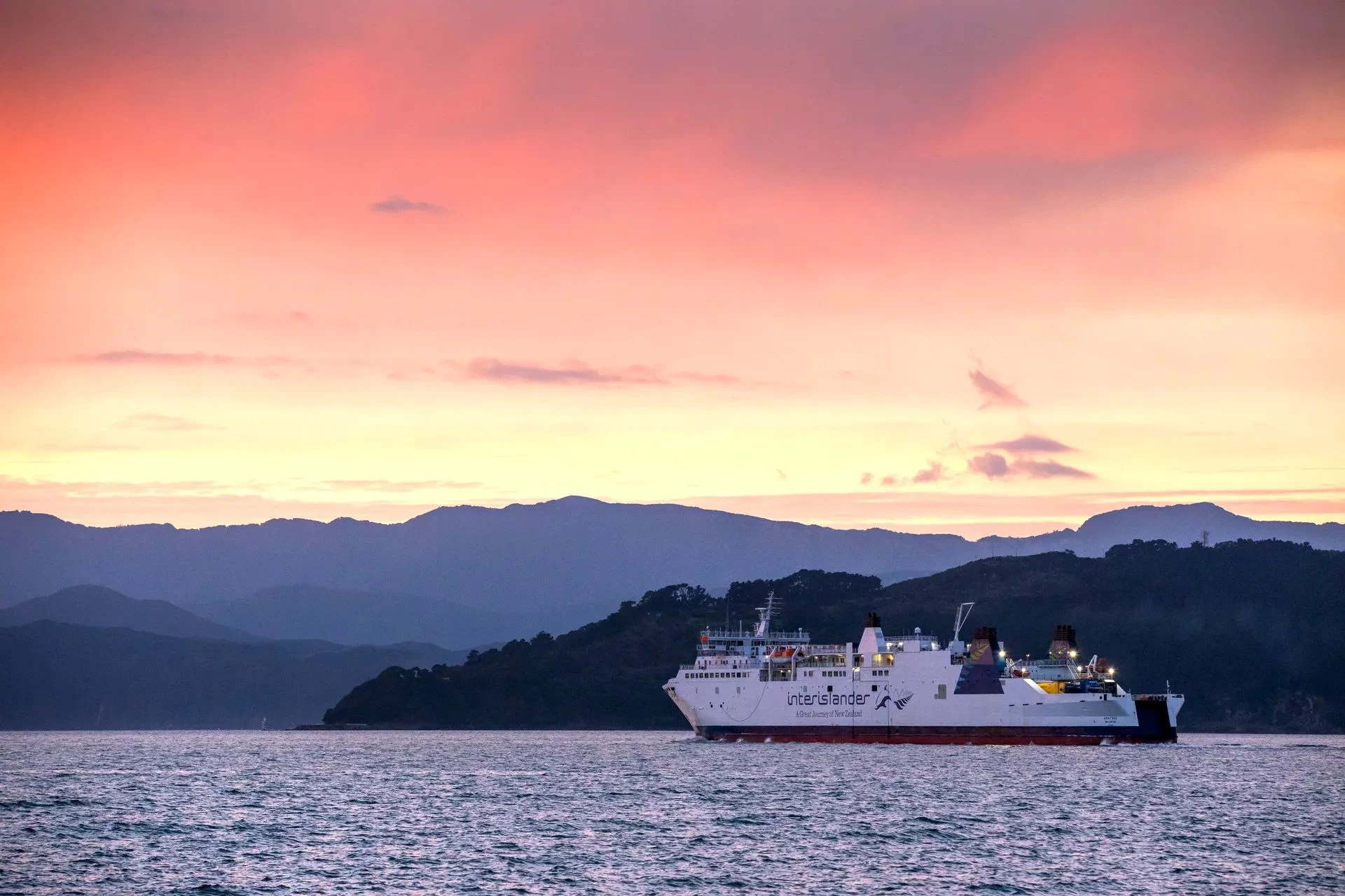 Interislander ferry in the harbour