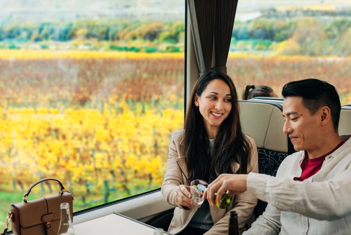 Enjoy food and drink onboard the Coastal Pacific